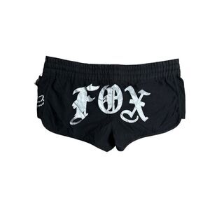 NWT Y2K Fox Racing Infinity Boardie Shorts Womens XL Black Silver Foil